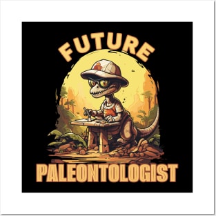 Future Paleontologist Funny Cartoon Dinosaur Design Posters and Art